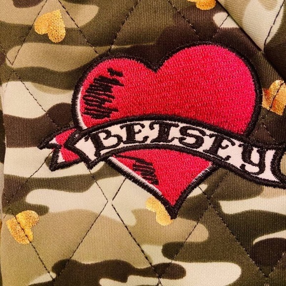 "Betsey Johnson XO Girls Camo Camp Bomber Jacket - Size 5"  K18 * - Picture 2 of 10